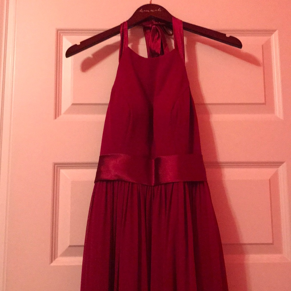 Halter neck full length gown